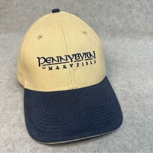 Pennybyrn Maryfield Hat Cap Adult OSFA Beige Blue Strapback Dog Daze Black Label
